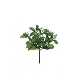 Lot de 12 - Buisson artificiel de gui X7 avec baies, 34 cm - vert 