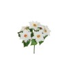 Lot de 12 - Mini buisson artificiel de poinsettia velours X6, 37 cm - crème 