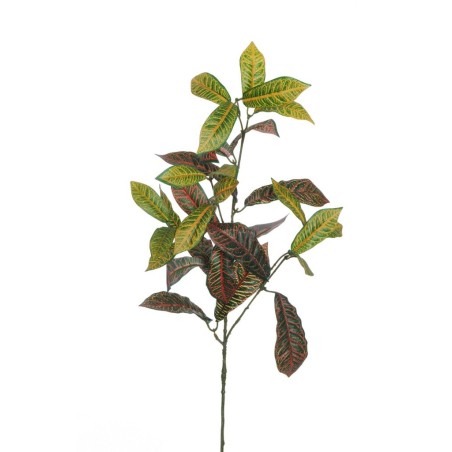 Lot de 12 - Tige artificielle de croton X4, 84 cm - mix or jaune 