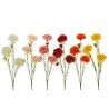 Lot de 24 - Tige artificielle d'œillets X3, 68 cm - mix blanc jaune fuchsia orange rouge rose 