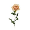Lot de 24 - Rose ouverte artificielle, 70 cm - marron clair 