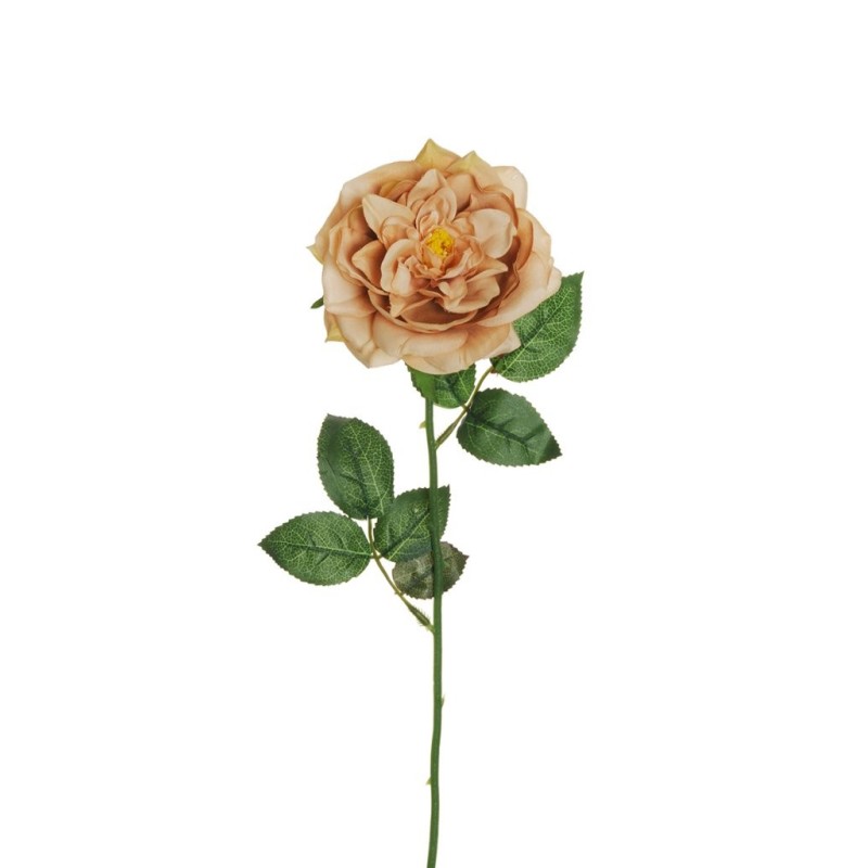 Lot de 24 - Rose de jardin artificielle, 58 cm - marron clair 