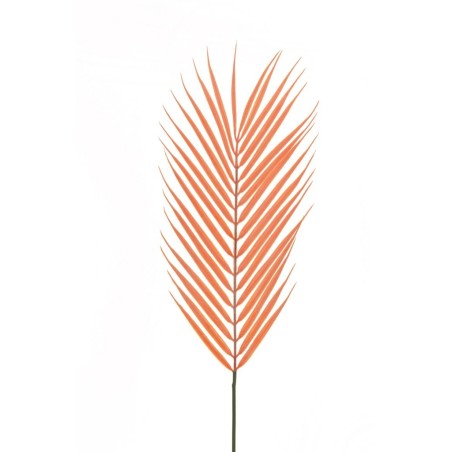 Lot de 36 - Feuille artificielle de palmier areca floquée, 68 cm - orange 