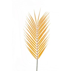 Lot de 36 - Feuille artificielle de palmier areca floquée, 68 cm - orange clair 
