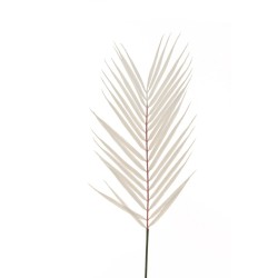 Lot de 36 - Feuille artificielle de palmier areca floquée, 68 cm - blanc 