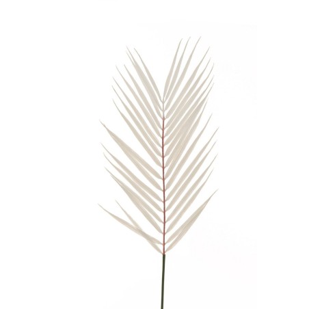 Lot de 36 - Feuille artificielle de palmier areca floquée, 68 cm - blanc 