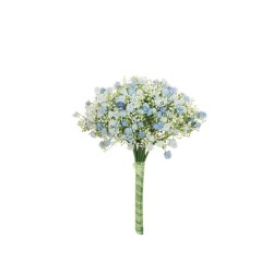 Lot de 12 - Bouquet artificiel de gypsophile X12, 31 cm - bleu 