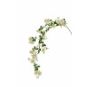 Lot de 6 - Branche suspendue artificielle de rose sauvage, 153 cm - crème 