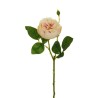 Lot de 24 - Tige artificielle de rose Chinensis X2, 75 cm - vert clair fuchsia 