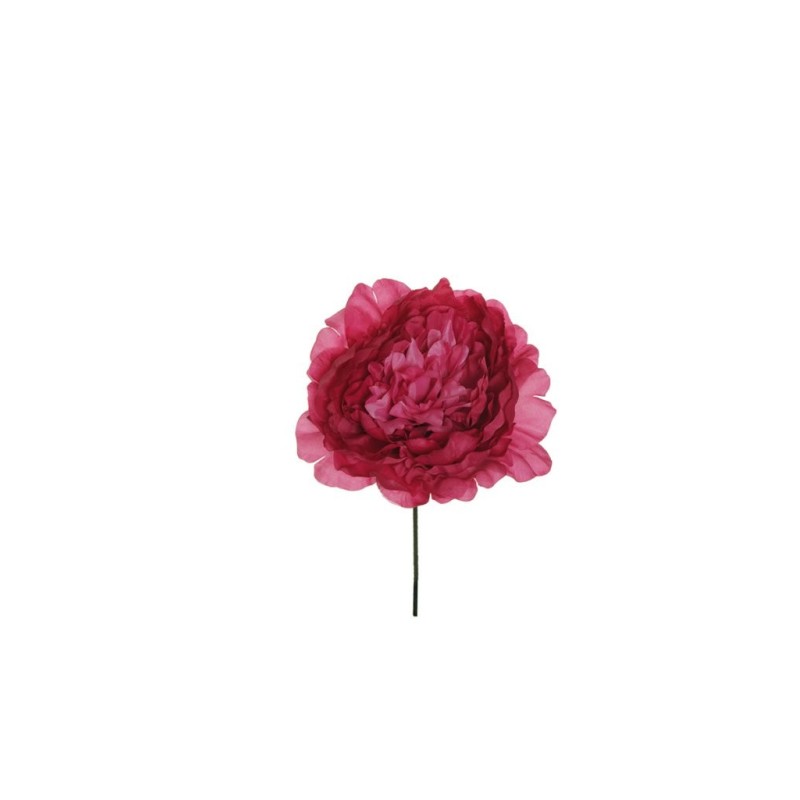 Lot de 36 - Tête artificielle de pivoine, D. 14 cm - fuchsia 