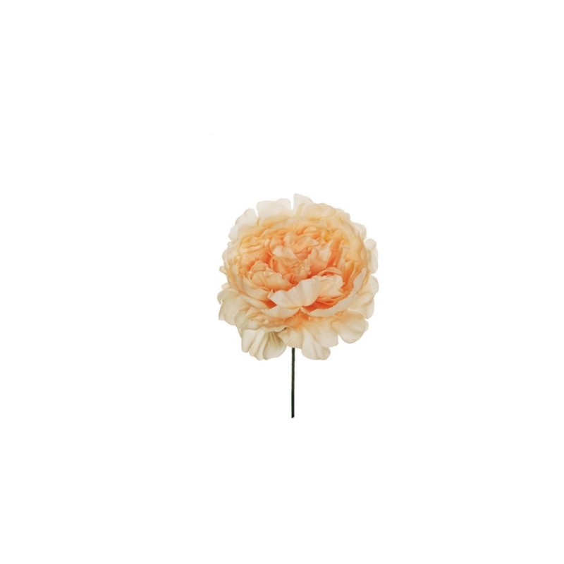 Lot de 36 - Tête artificielle de pivoine, D. 14 cm - saumon 