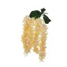 Lot de 24 - Buisson suspendu artificiel de glycine X5, 56 cm - jaune clair rose 