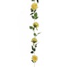 Lot de 48 - Guirlande artificielle de roses X9, 220 cm - jaune 