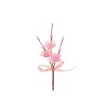 Lot de 144 - Pic artificiel de fleurs de pêcher avec ruban, 18 cm - rose 