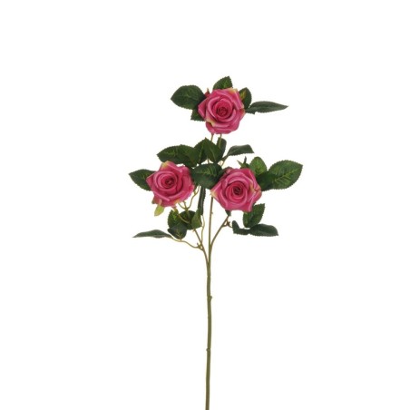 Lot de 24 - Tige artificielle de rose Lady X3, 69 cm - fuchsia 