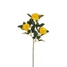 Lot de 24 - Tige artificielle de rose Lady X3, 69 cm - jaune 