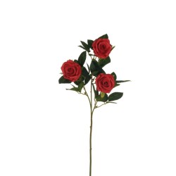 Lot de 24 - Tige artificielle de rose Lady X3, 69 cm - rouge 