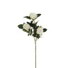 Lot de 24 - Tige artificielle de rose Lady X3, 69 cm - blanc 