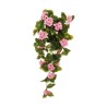 Lot de 12 - Buisson suspendu artificiel de géraniums X9, 82 cm - rose 