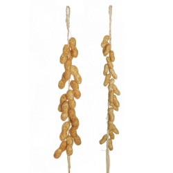Lot de 100 - Guirlande artificielle de cacahuètes assorties X60, 60 cm - marron clair 