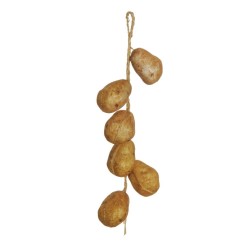 Lot de 60 - Guirlande artificielle de pommes de terre X6, 42 cm - marron clair 