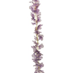 Lot de 24 - Guirlande artificielle de glycine, 200 cm - lavande 