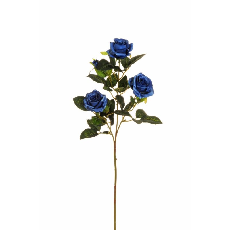 Lot de 24 - Tige artificielle de rose Lady X3, 69 cm - bleu 