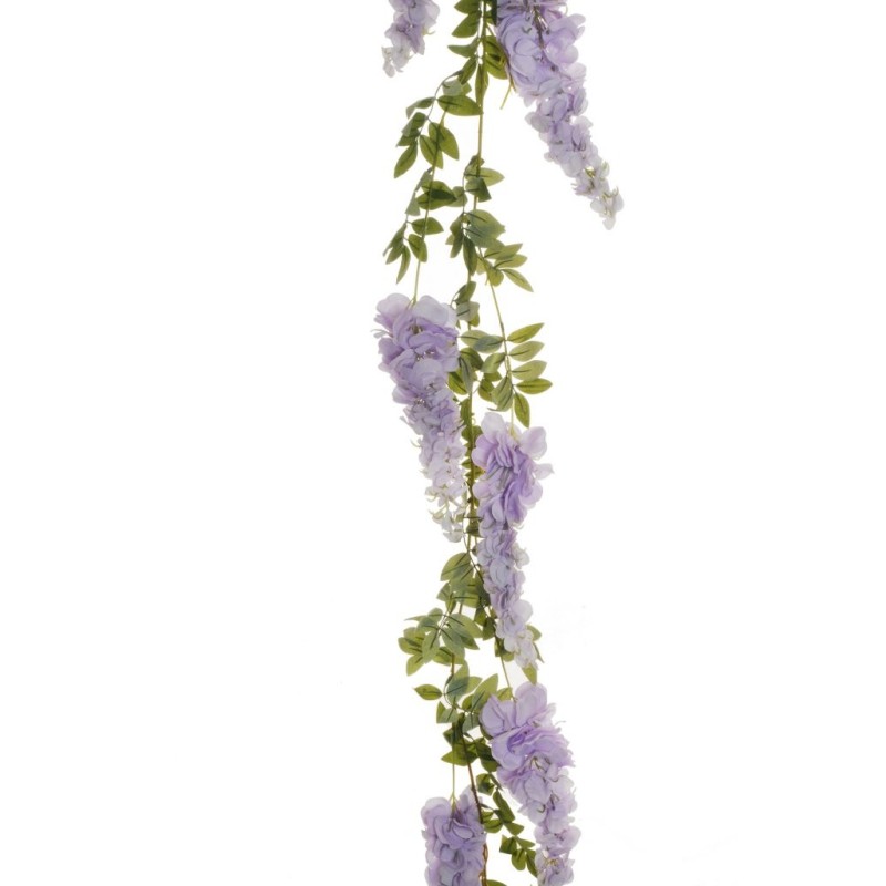 Lot de 6 - Guirlande artificielle de glycine X7, 187 cm - lavande 