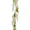 Lot de 6 - Guirlande artificielle de glycine X7, 187 cm - blanc 