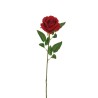 Lot de 24 - Rose Carolina artificielle velours, 62,5 cm - rouge 