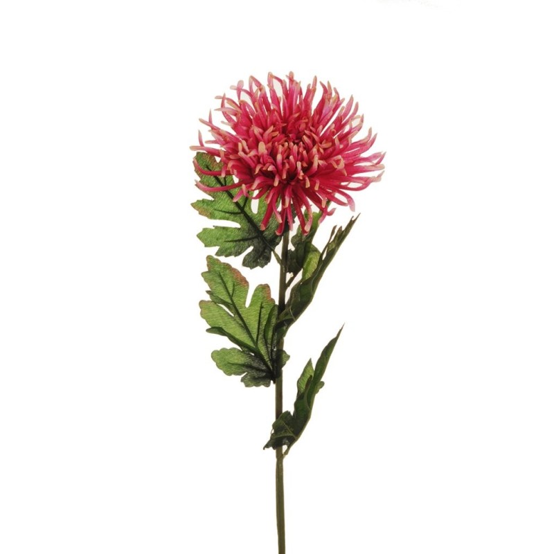 Lot de 36 - Chrysanthème araignée artificiel, 80 cm - fuchsia pêche 