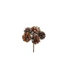 Lot de 48 - Bouquet pic artificiel de pommes de pin X6, 13 cm - blanc 
