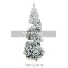 Sapin de Noël artificiel Marmolada spirale enneigé lumineux 270 LED, 240 cm - blanc 