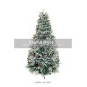 Sapin de Noël artificiel Vajolet givré lumineux 450 LED avec baies et pommes de pin, 240 cm - blanc 