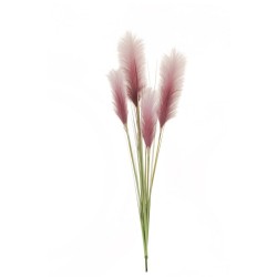 Lot de 24 - Branche artificielle de pampa X4, 135 cm - violet rose 