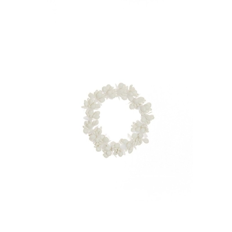 Lot de 48 - Couronne de bougie artificielle de baies, D. 11 cm - blanc 