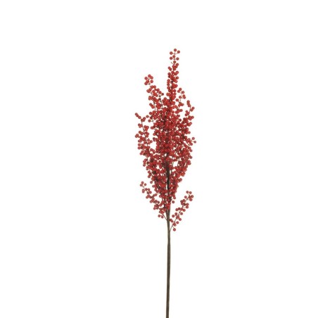 Lot de 12 - Branche artificielle de baies d'ilex, 120 cm - rouge clair 