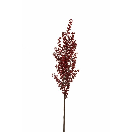Lot de 12 - Branche artificielle de baies d'ilex, 120 cm - rouge 