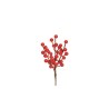Lot de 240 - Pic artificiel de baies d'ilex X3, 20 cm - rouge clair 