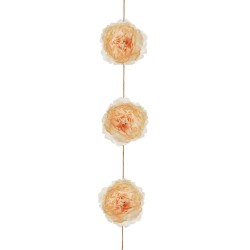 Lot de 48 - Guirlande artificielle de pivoines X9, 205 cm - ivoire 