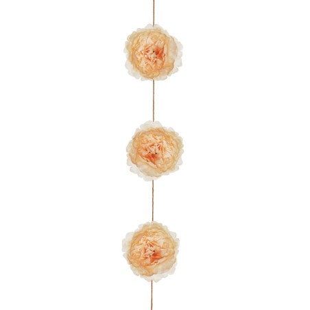 Lot de 48 - Guirlande artificielle de pivoines X9, 205 cm - ivoire 