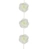 Lot de 48 - Guirlande artificielle de pivoines X9, 205 cm - blanc 
