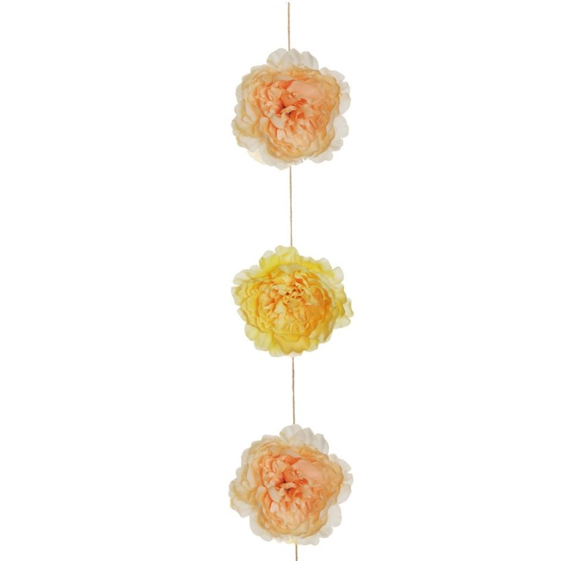 Lot de 48 - Guirlande artificielle de pivoines X9, 205 cm - saumon jaune clair 