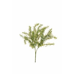 Lot de 24 - Buisson artificiel de romarin X5 avec fleurs, 38 cm - blanc 