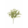 Lot de 24 - Buisson artificiel de romarin X5 avec fleurs, 38 cm - blanc 
