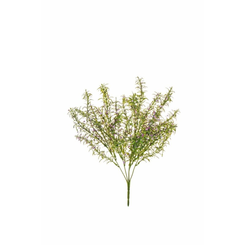 Lot de 24 - Buisson artificiel de romarin X5 avec fleurs, 38 cm - violet 