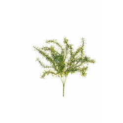 Lot de 24 - Buisson artificiel de romarin X5 avec fleurs, 38 cm - bleu 