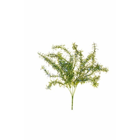 Lot de 24 - Buisson artificiel de romarin X5 avec fleurs, 38 cm - bleu 
