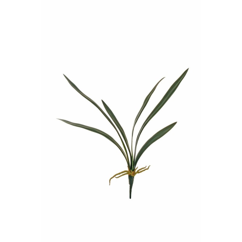 Lot de 36 - Feuilles artificielles d'orchidée Cymbidium toucher réel X6, 57 cm - vert 
