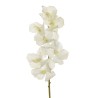 Lot de 12 - Orchidée Vanda artificielle toucher réel X7, 78 cm - blanc 